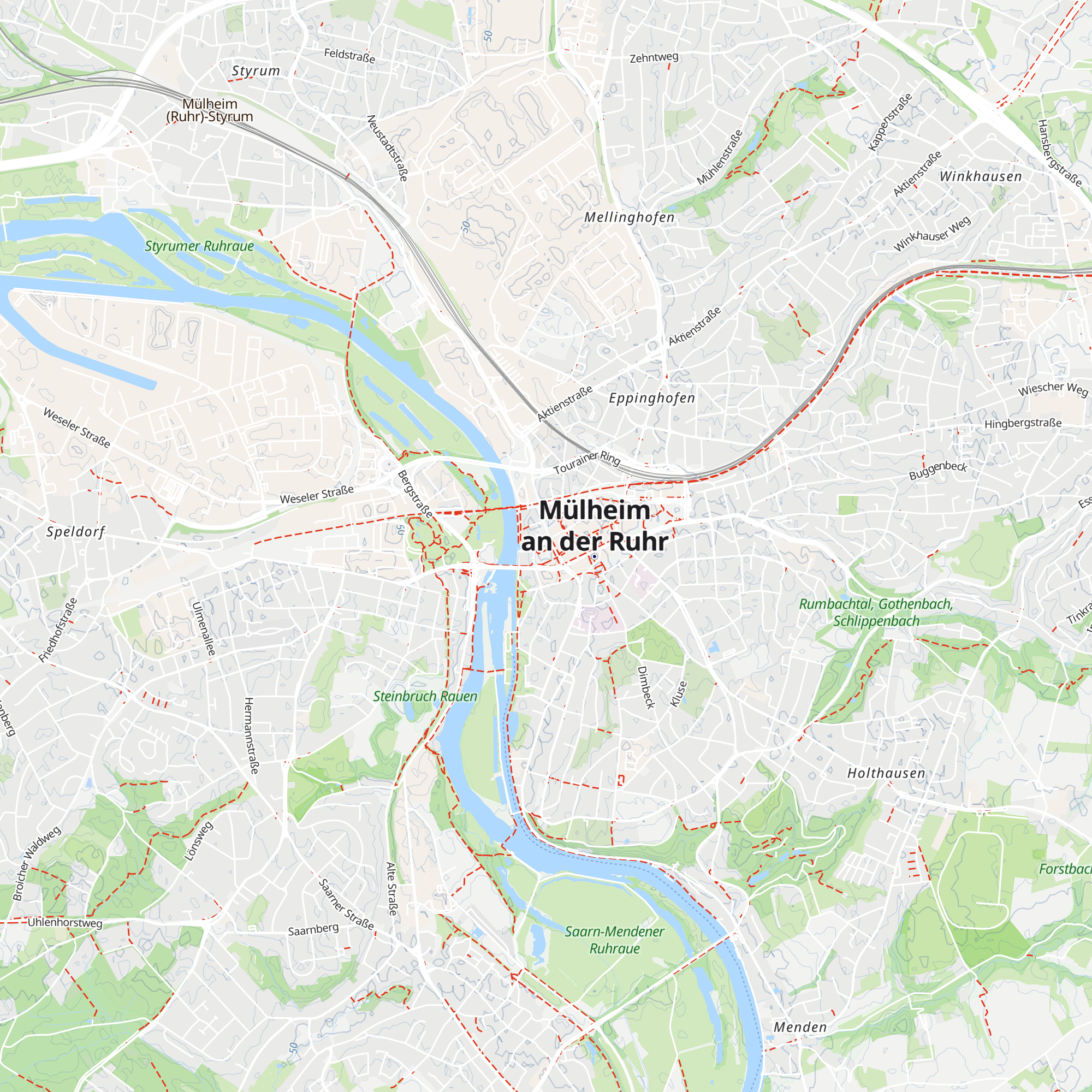 Touristeninformation Mülheim map