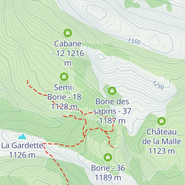 Map of Ensemble jas - vanade - bastidon - 28