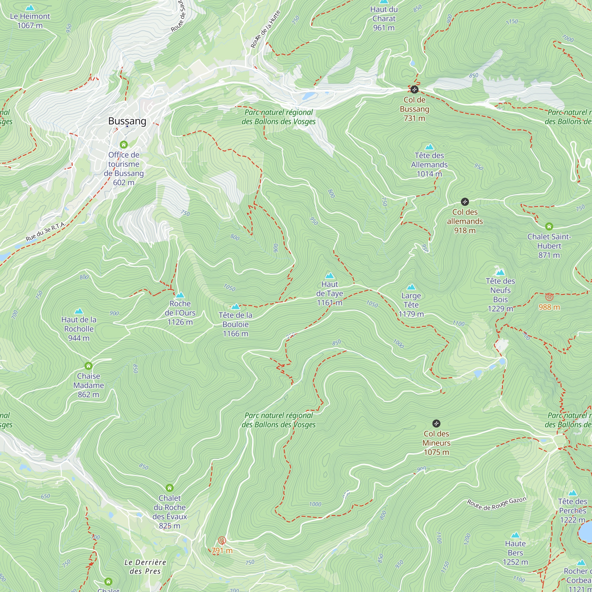 Chalet des Crêtes map