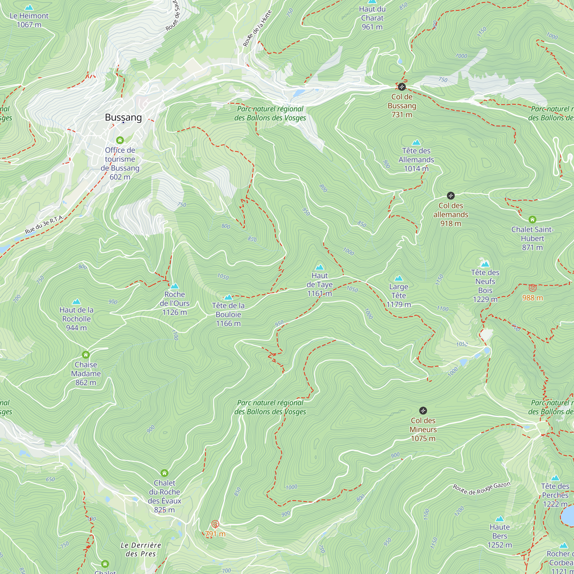 Chalet des Crêtes map