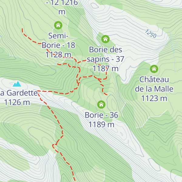 Map of Cabane dans doline - 32