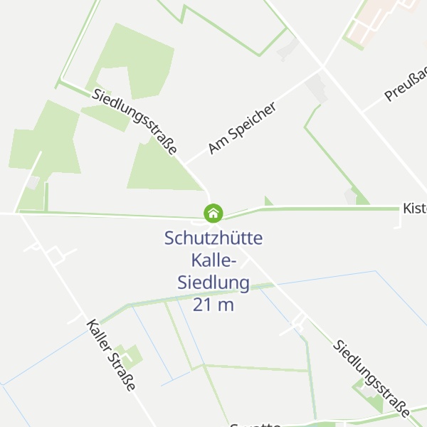 Map of Schutzhütte Kalle-Siedlung