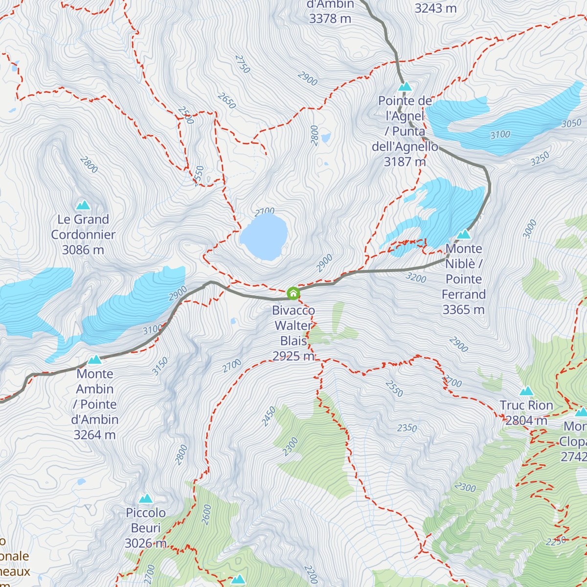 Bivacco Walter Blais map