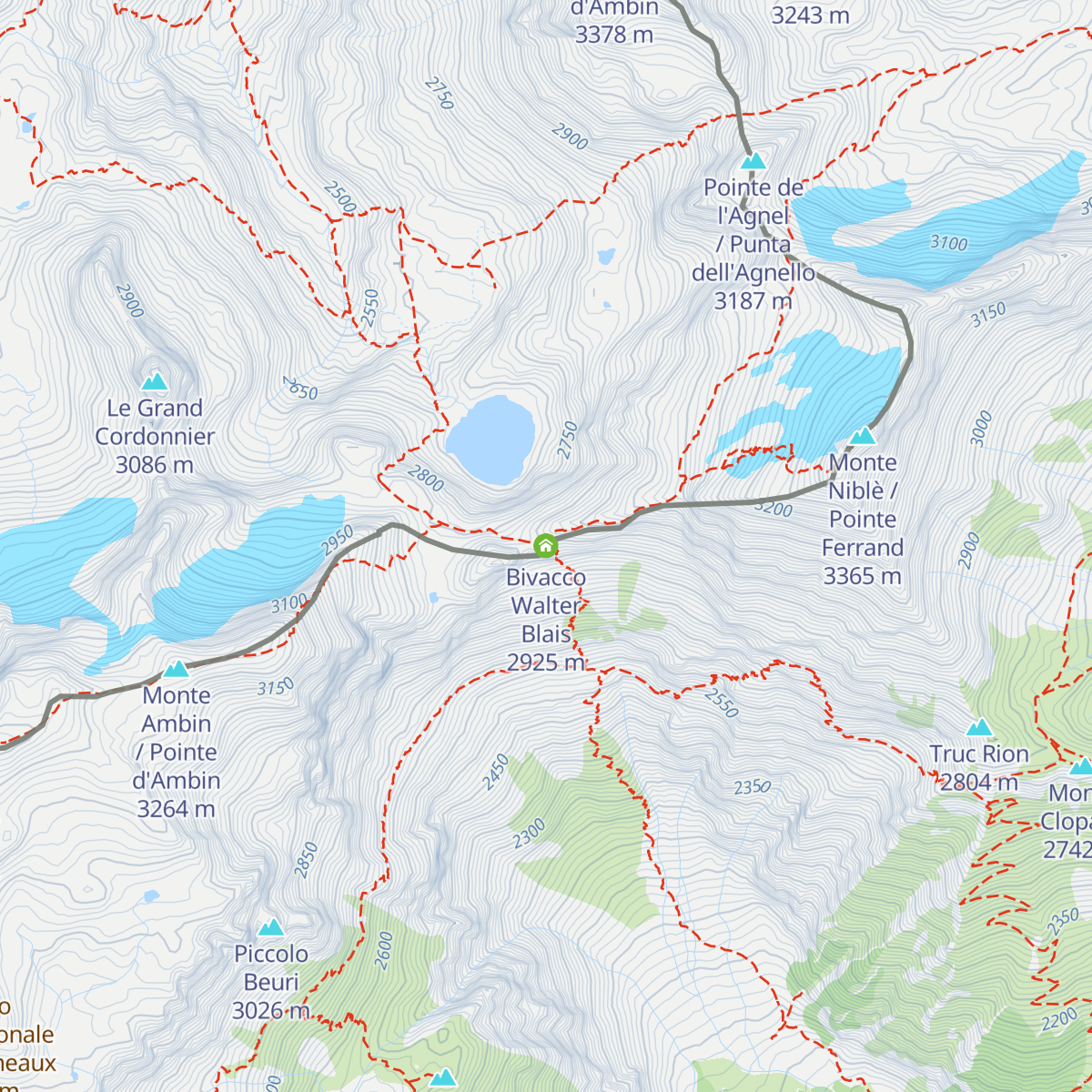 Bivacco Walter Blais map