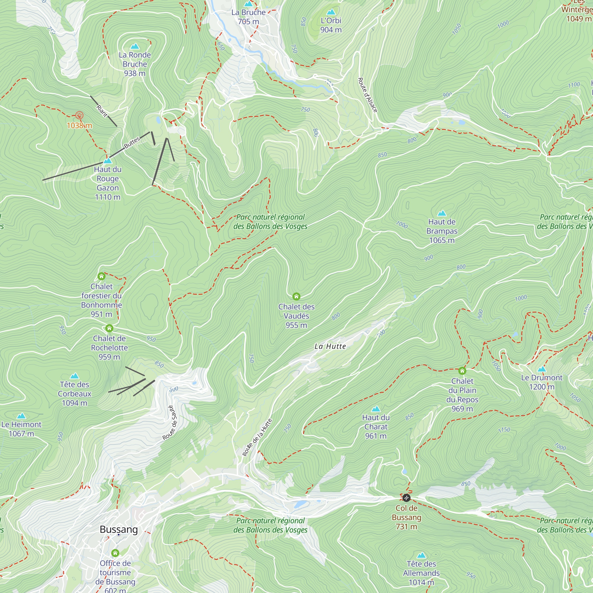 Chalet des Vaudés map