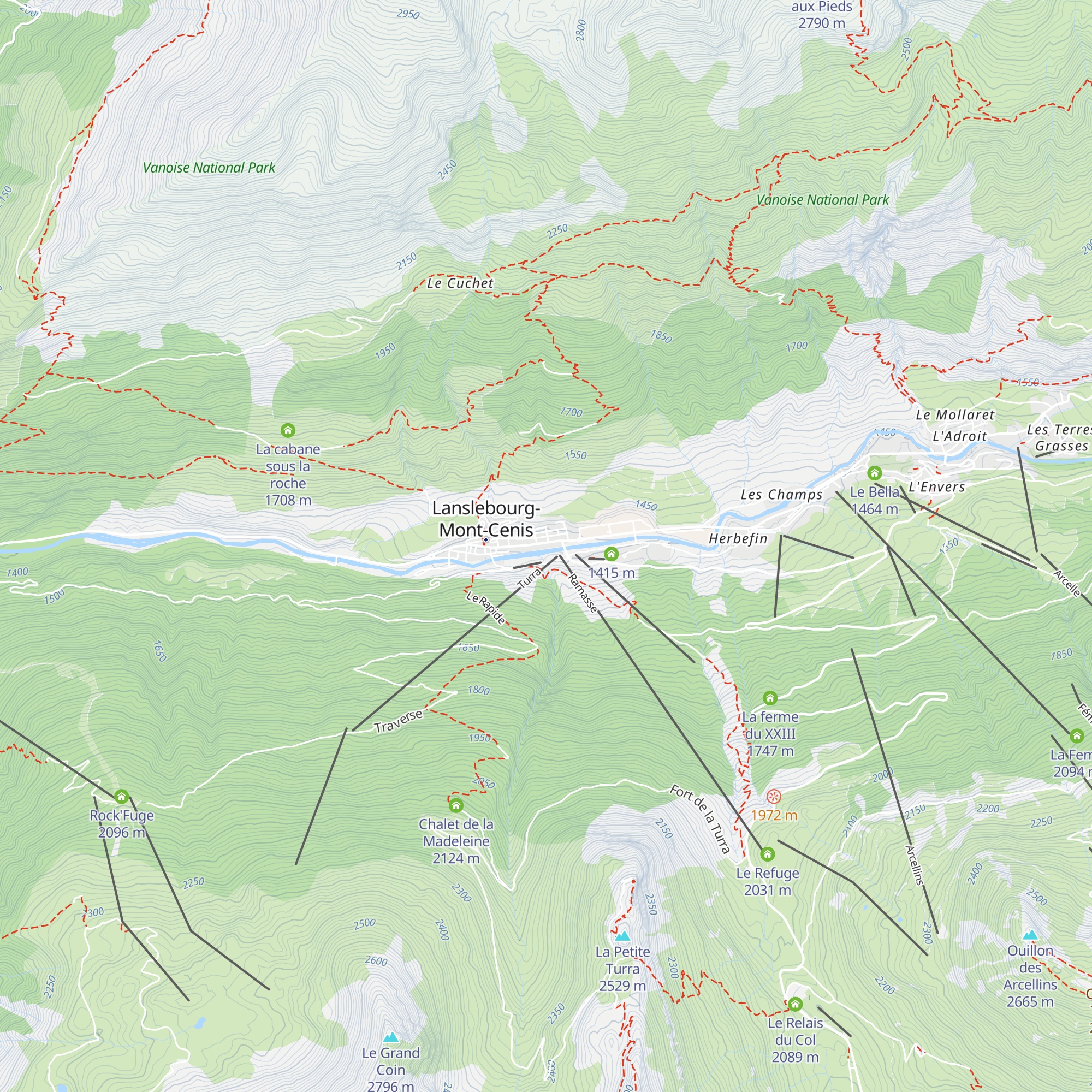 Le Yack map