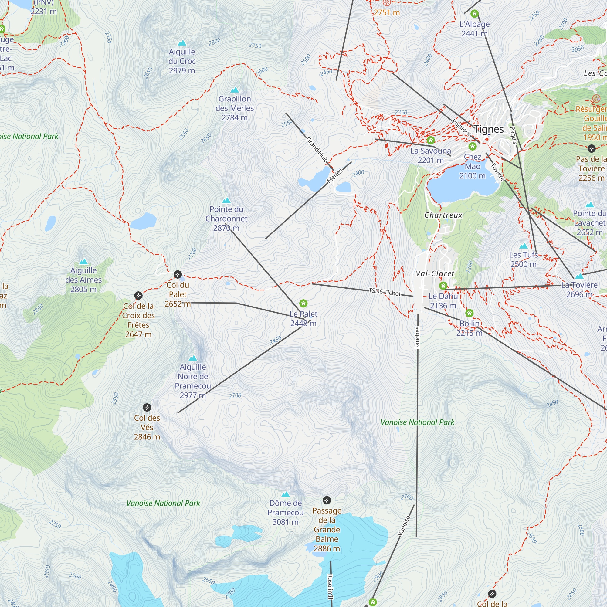 Le Palet map