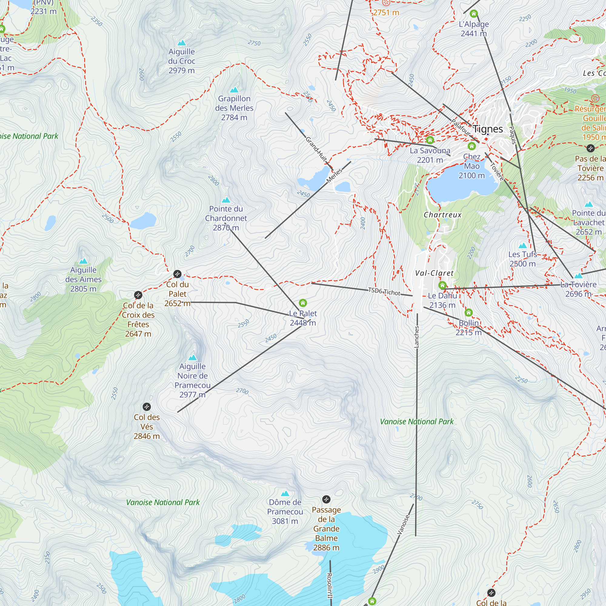 Le Palet map