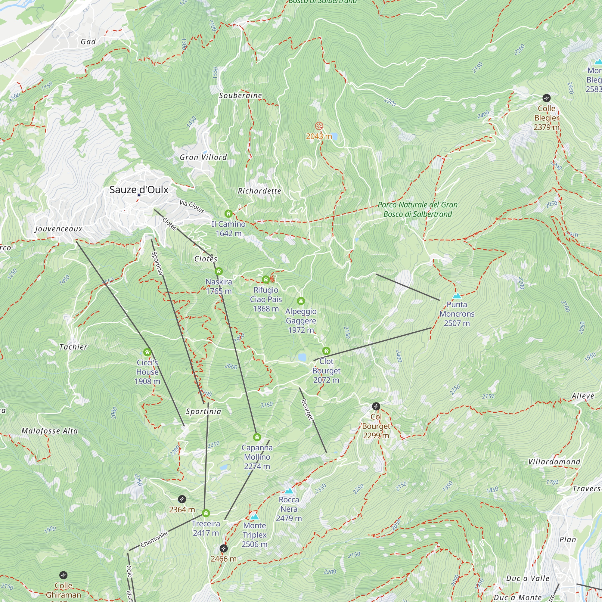 Alpeggio Gaggere map