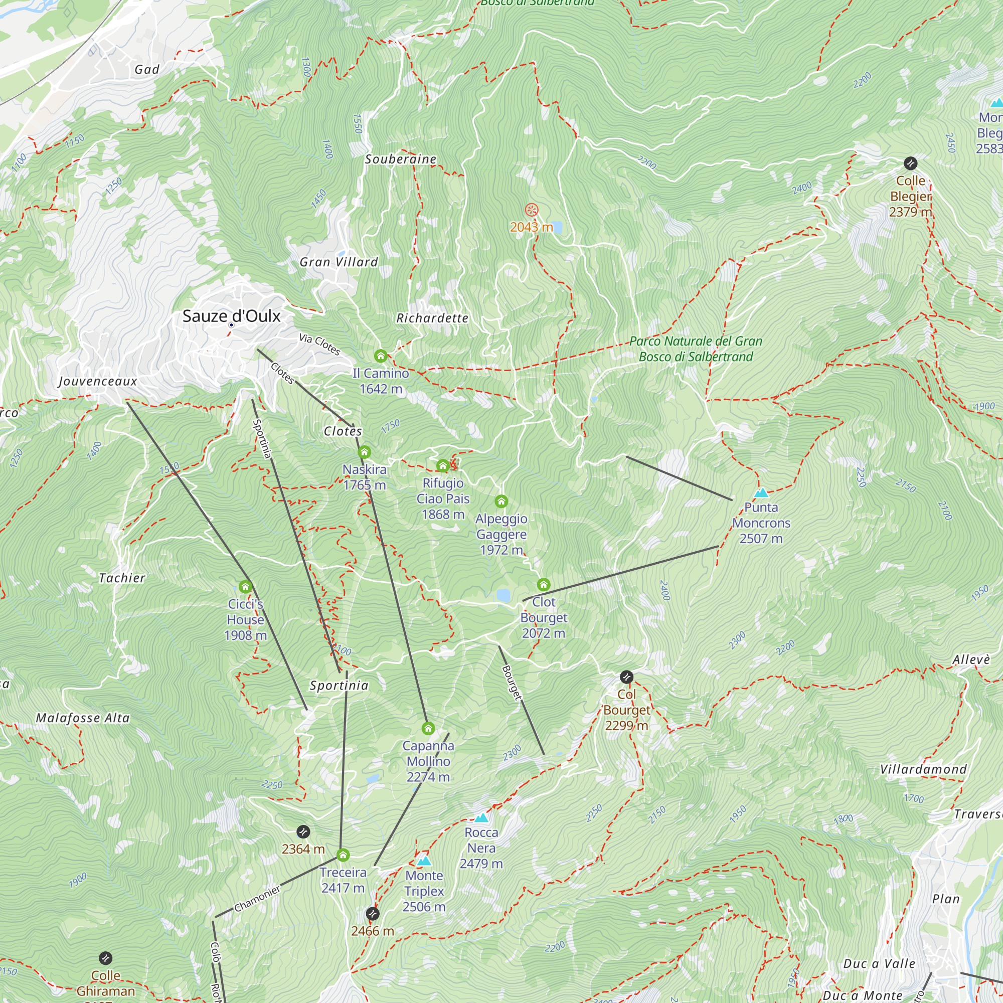 Alpeggio Gaggere map