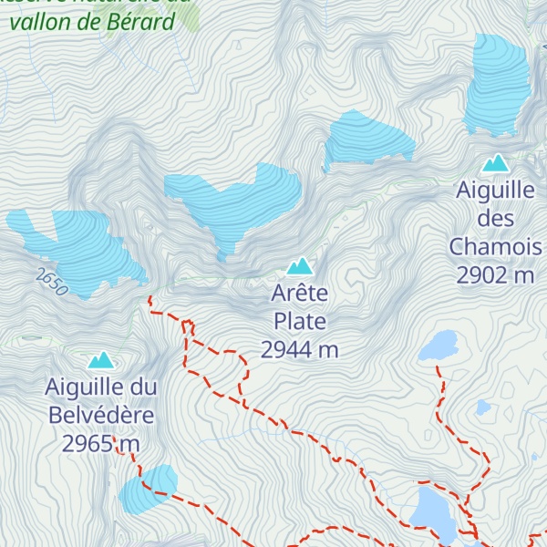 Map of Aiguille de la Tête Plate