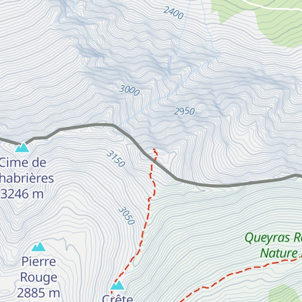 Map of Grand Glaiza / Punta Merciantaira