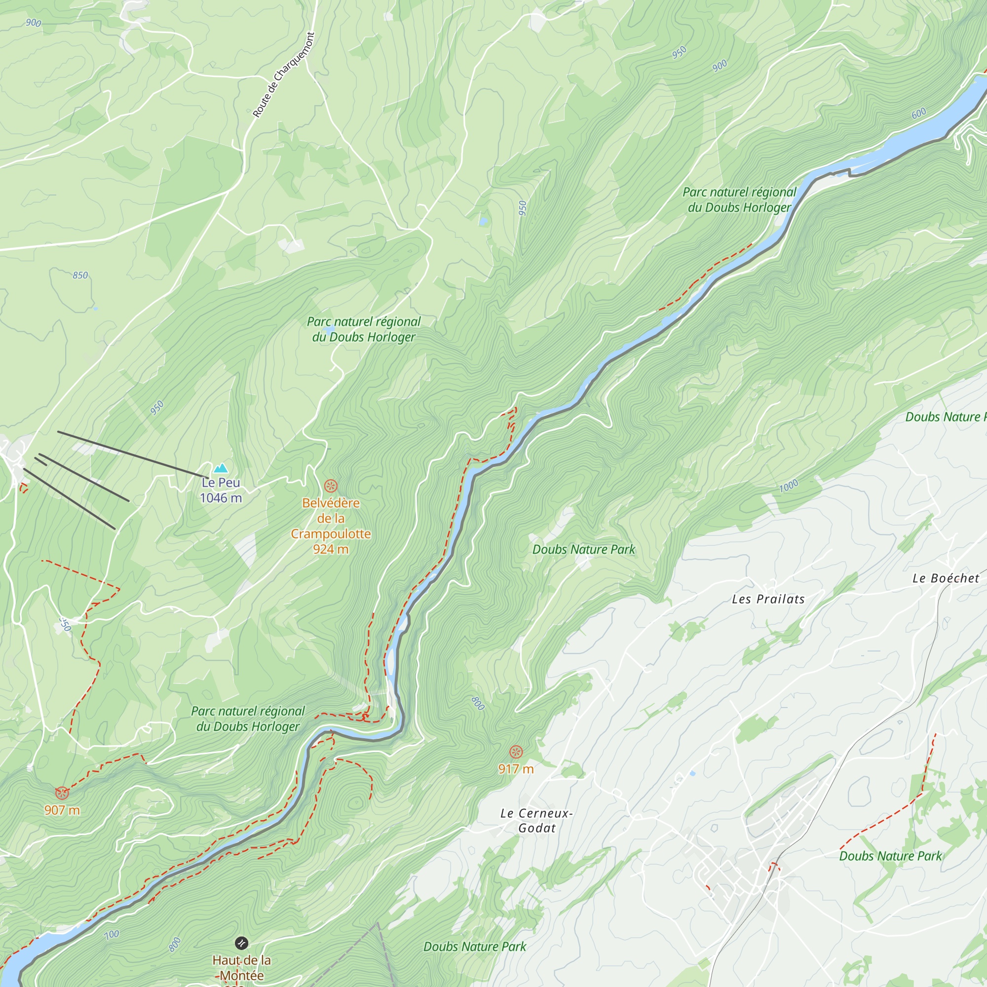 Cabane de Fromont map