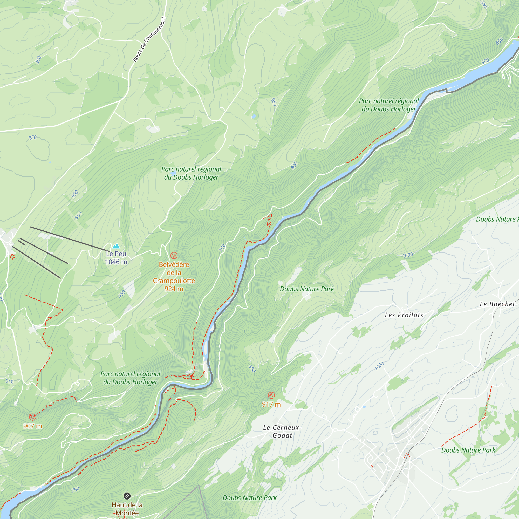 Cabane de Fromont map