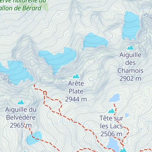 Map of Arête Plate