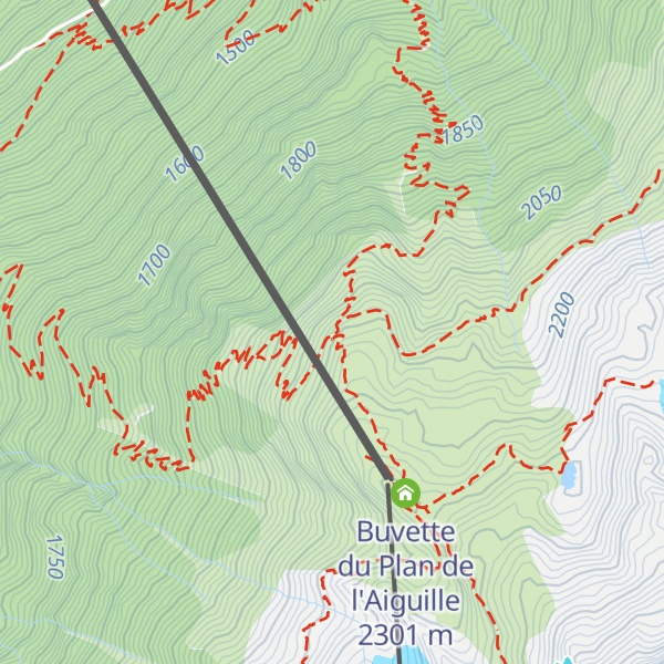 Map of Refuge du Plan de L'Aiguille