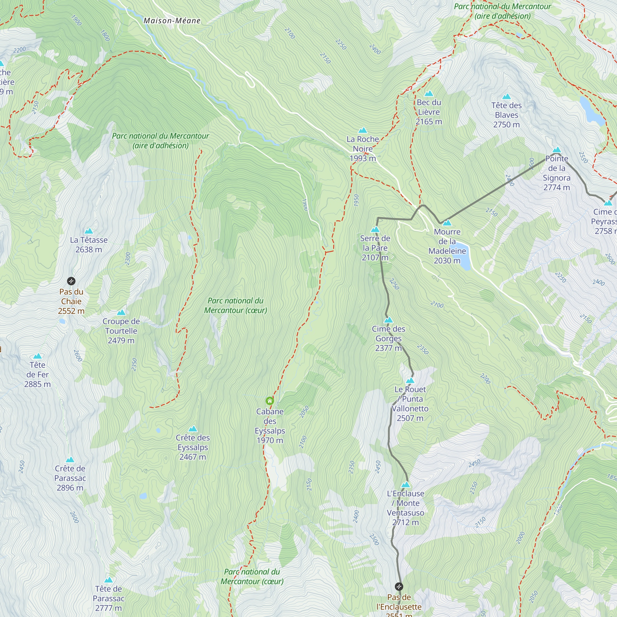Cabane Tardieu map