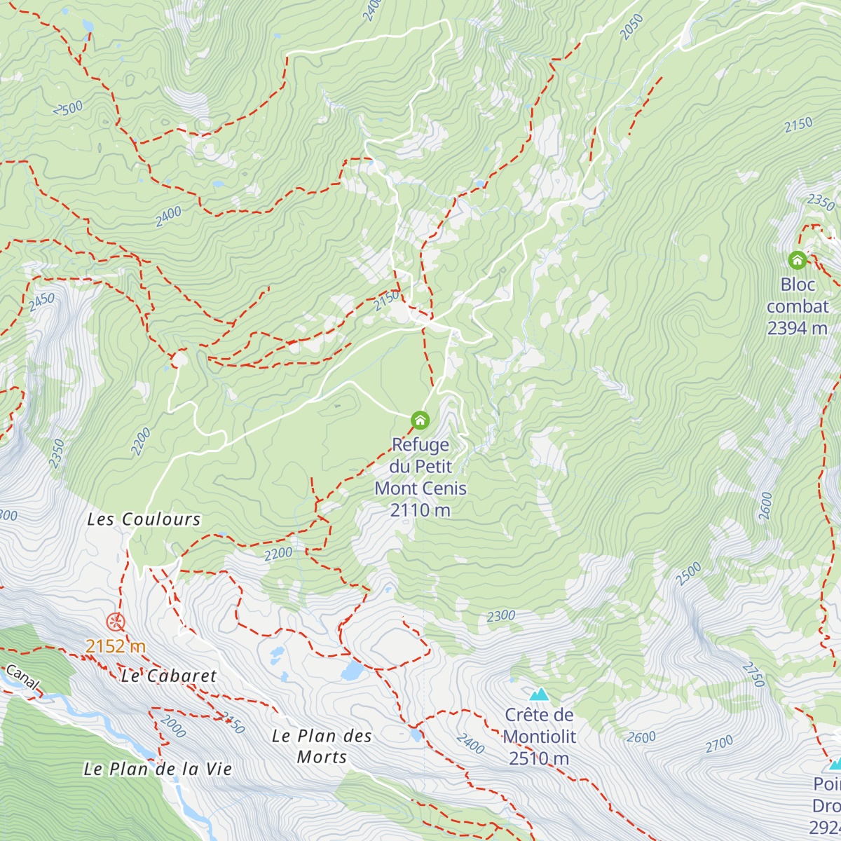 Refuge du Petit Mont Cenis map