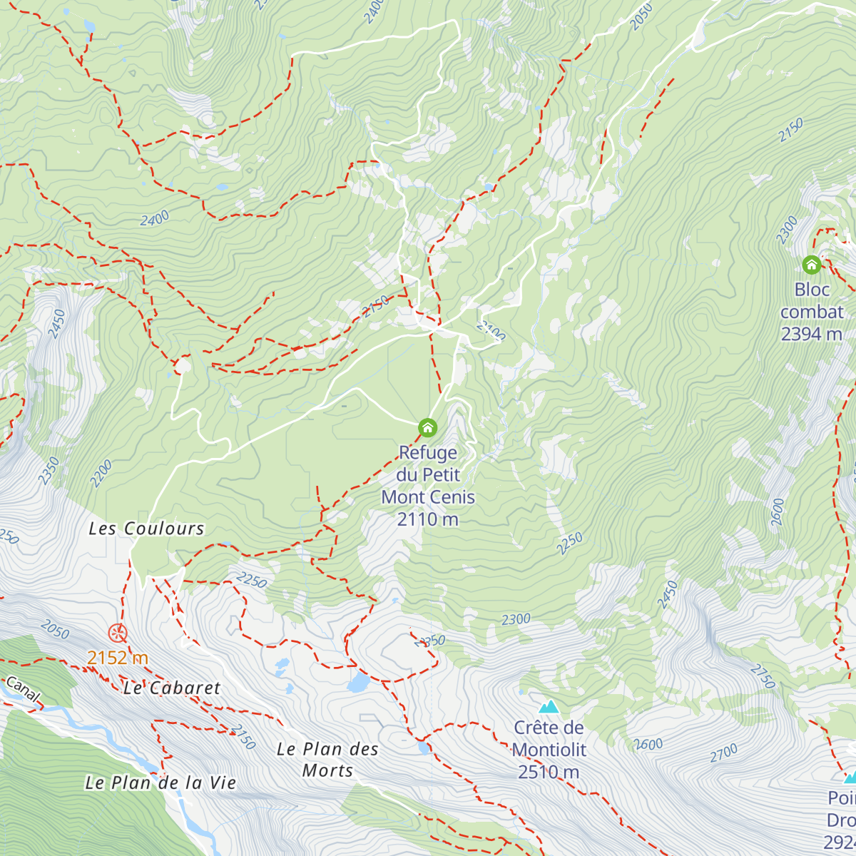 Refuge du Petit Mont Cenis map