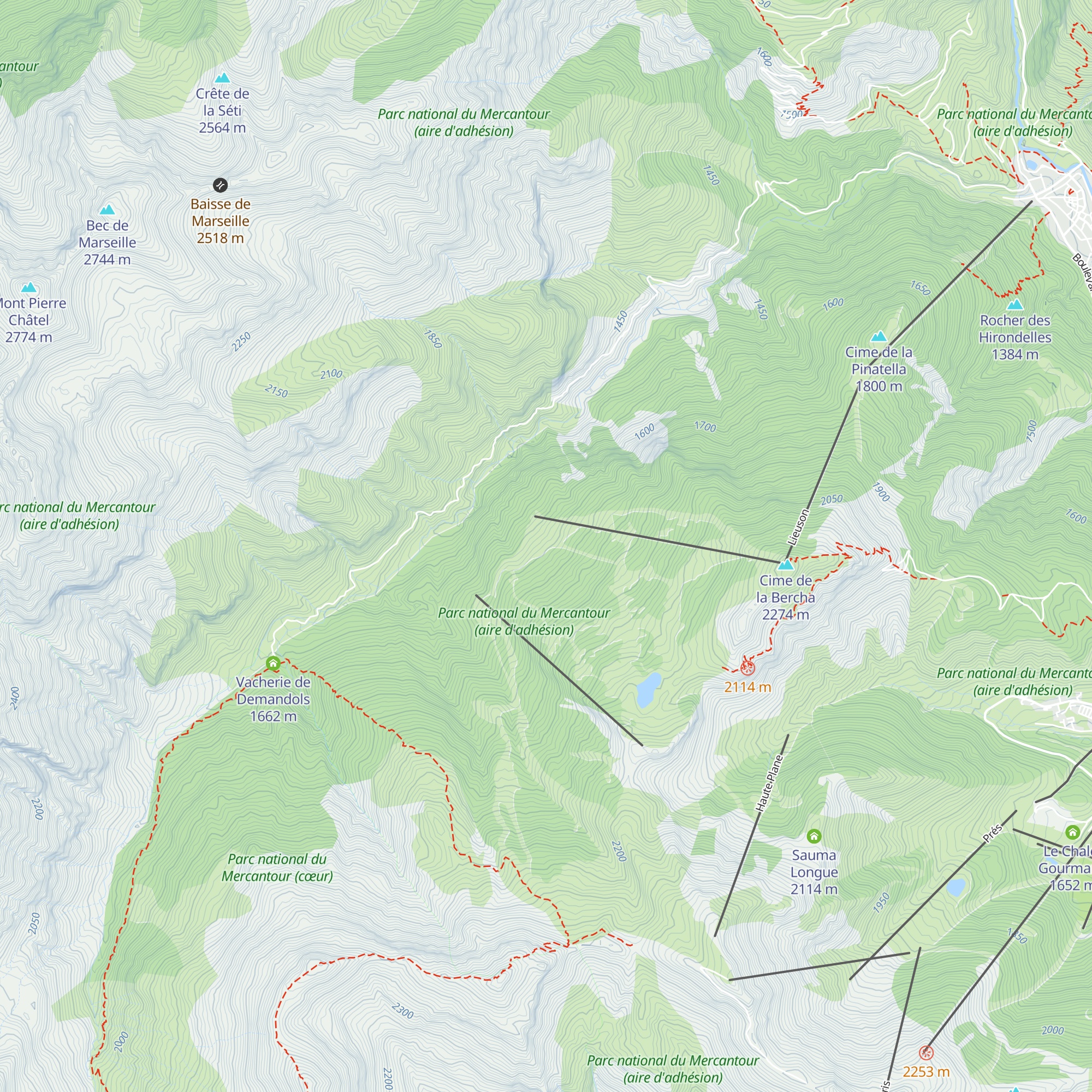 La Buttière map