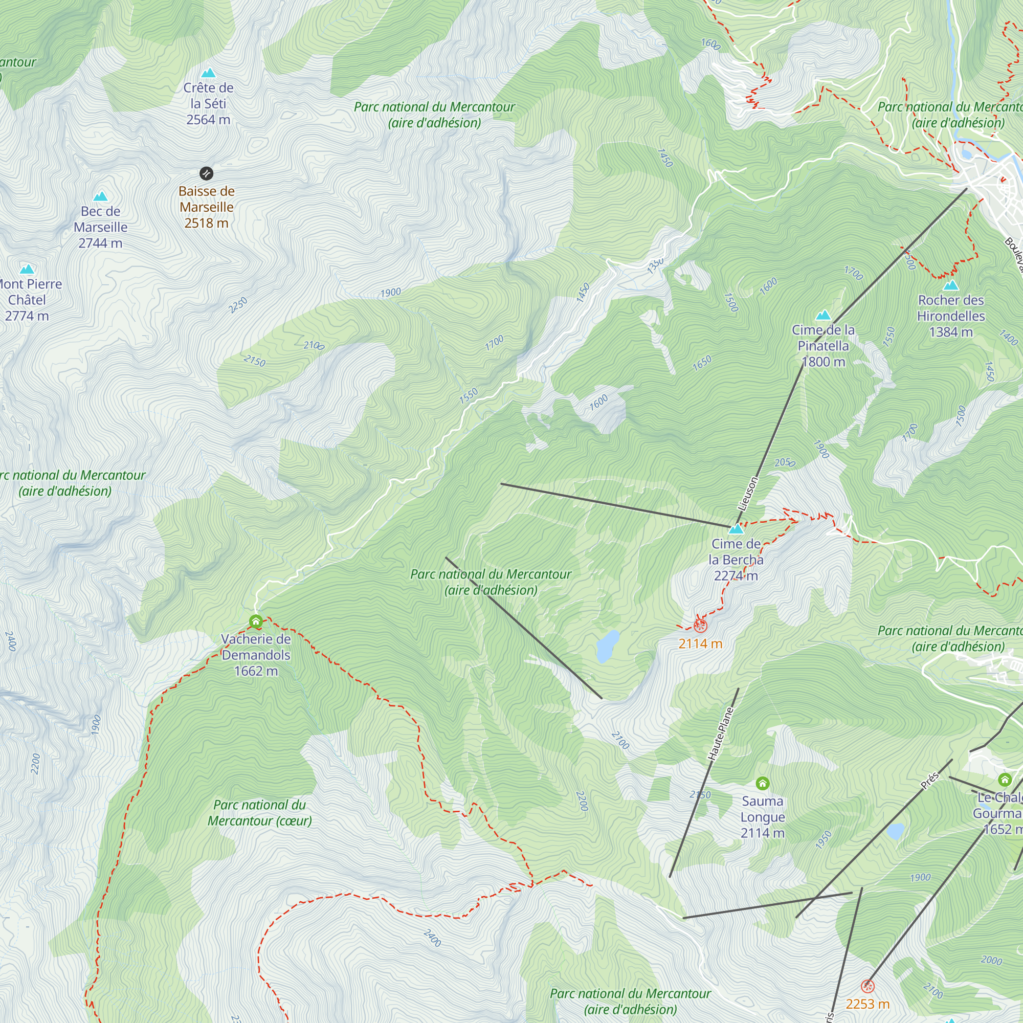 La Buttière map