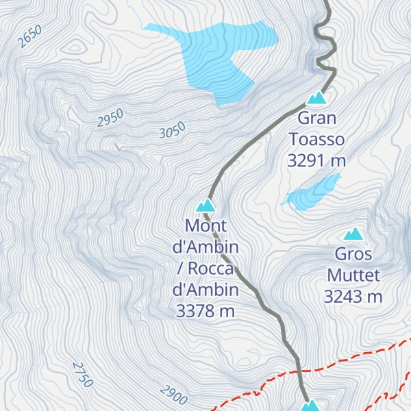 Map of Mont d'Ambin / Rocca d'Ambin