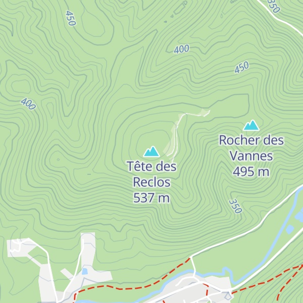 Map of Tête des Reclos