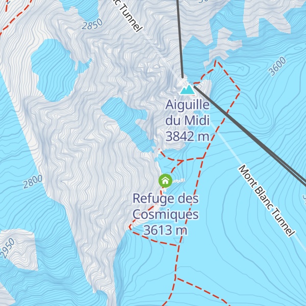 Map of gare d'arrivée de l'ancienne télécabine