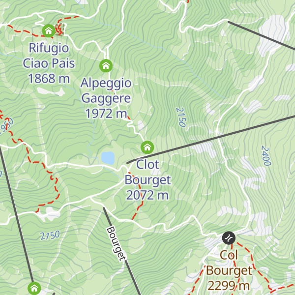 Map of Clot Bourget