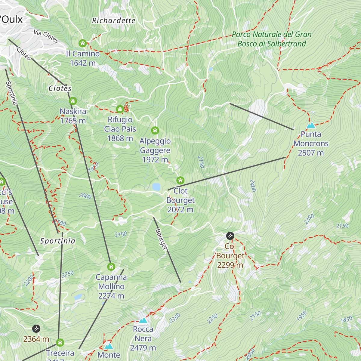 Clot Bourget map