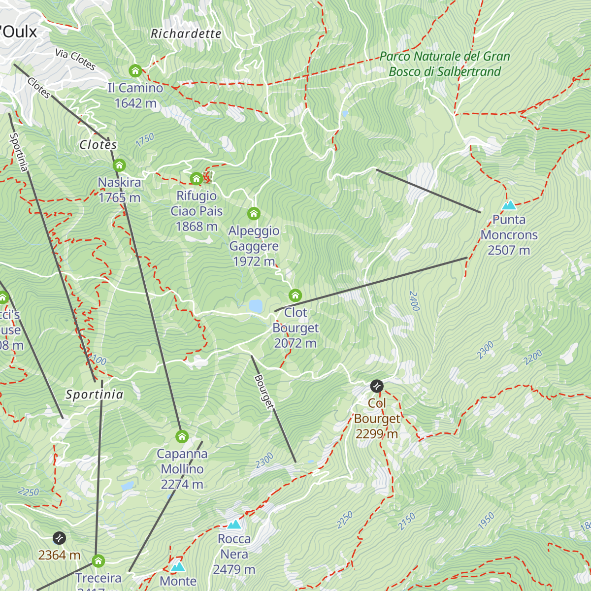 Clot Bourget map