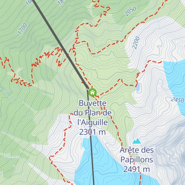 Map of Buvette du Plan de l'Aiguille