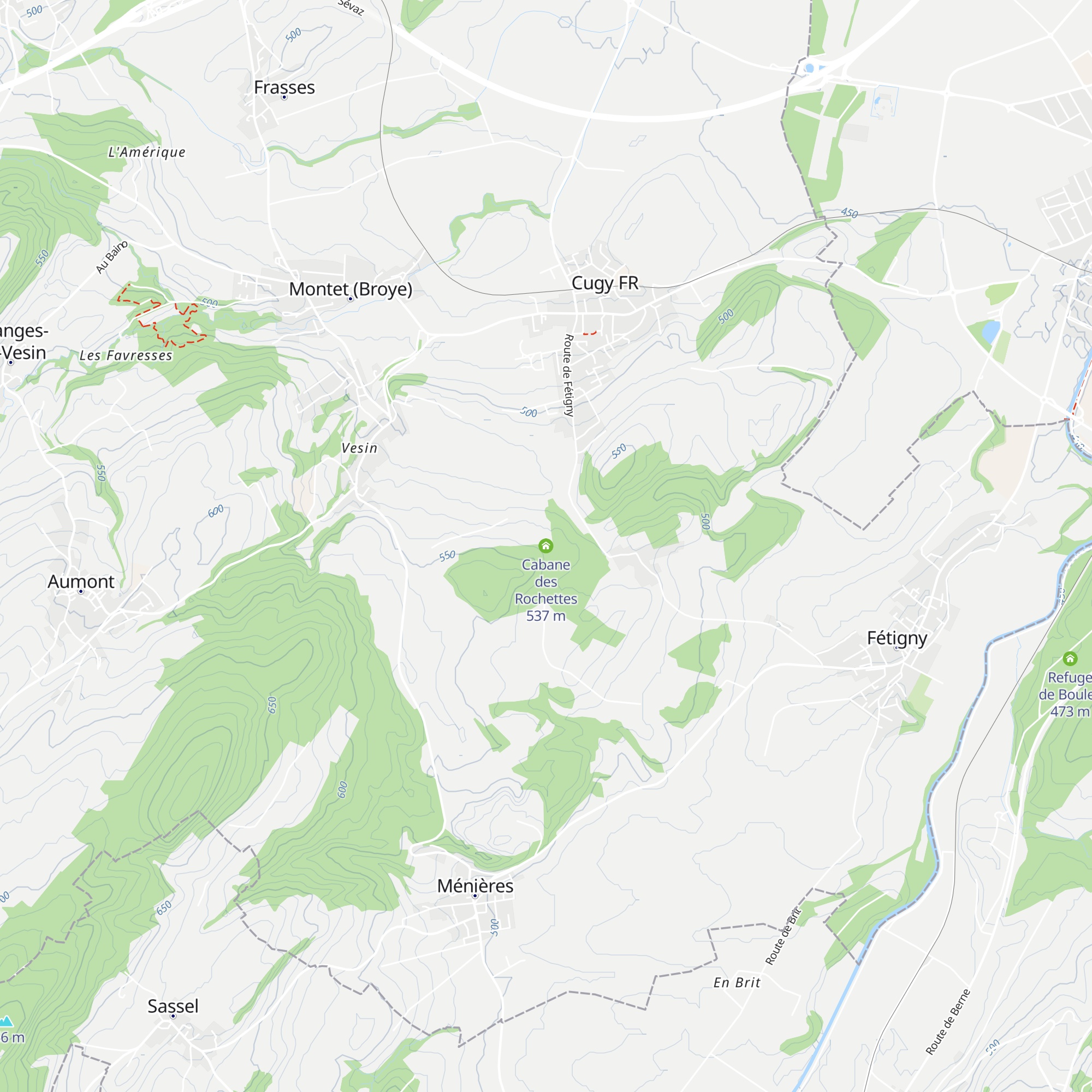Cabane des Rochettes map