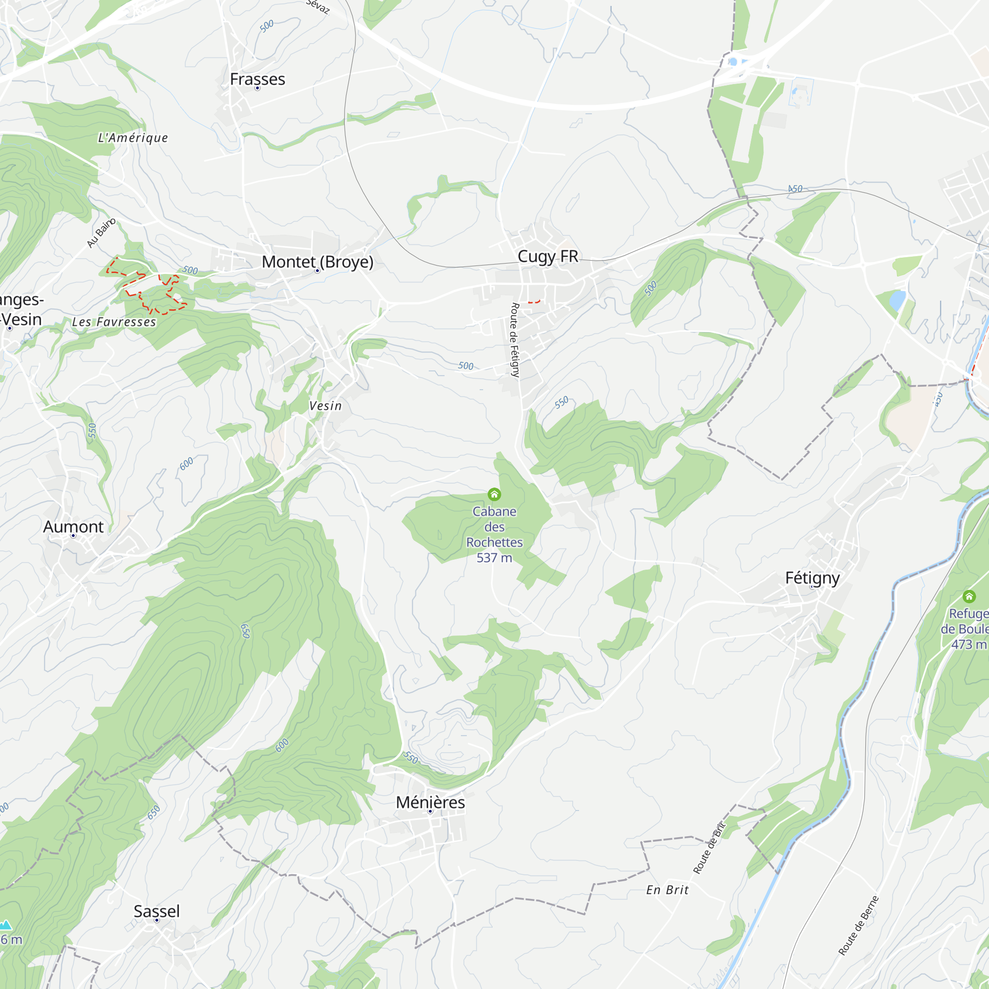 Cabane des Rochettes map
