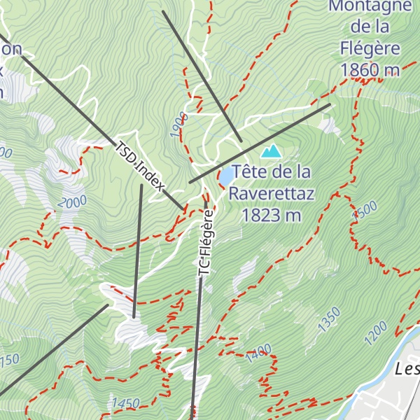 Map of La Flégère