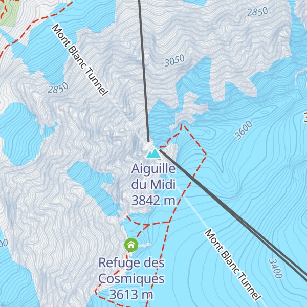 Map of Aiguille du Midi