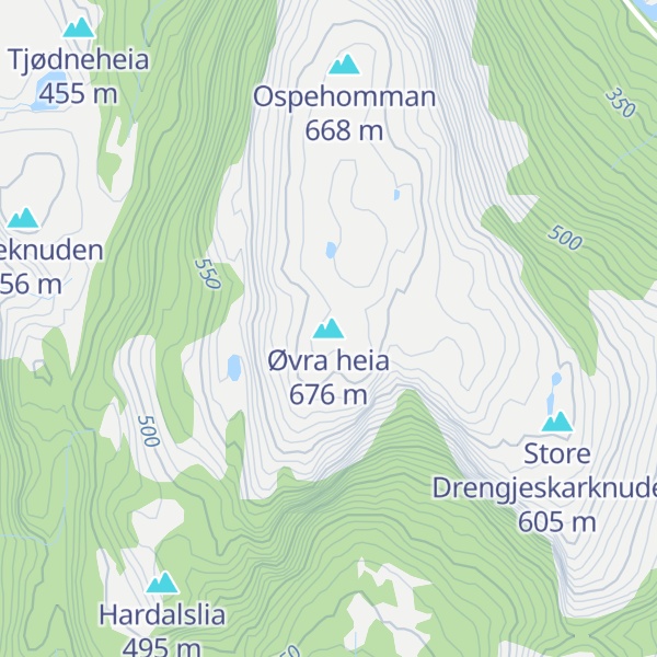 Map of Øvra heia