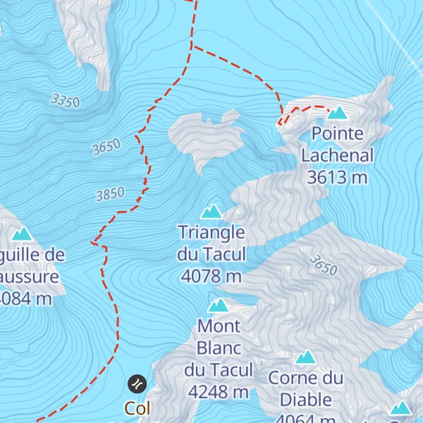 Map of Triangle du Tacul