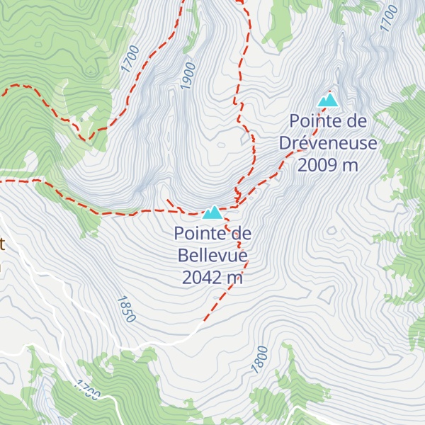 Map of Pointe de Bellevue