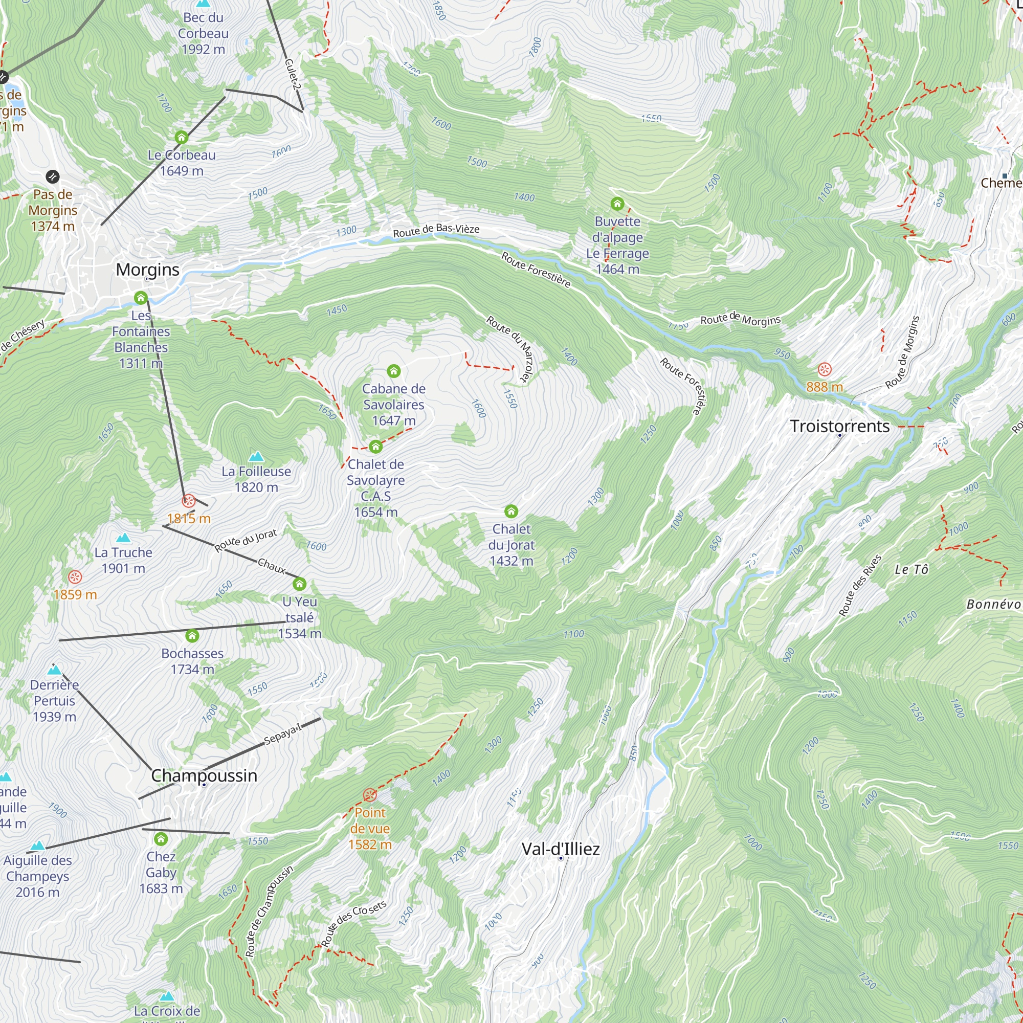 Chalet du Jorat map