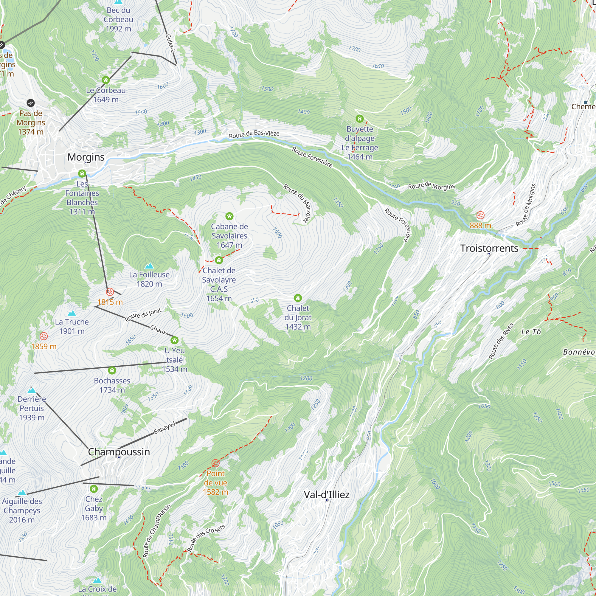 Chalet du Jorat map