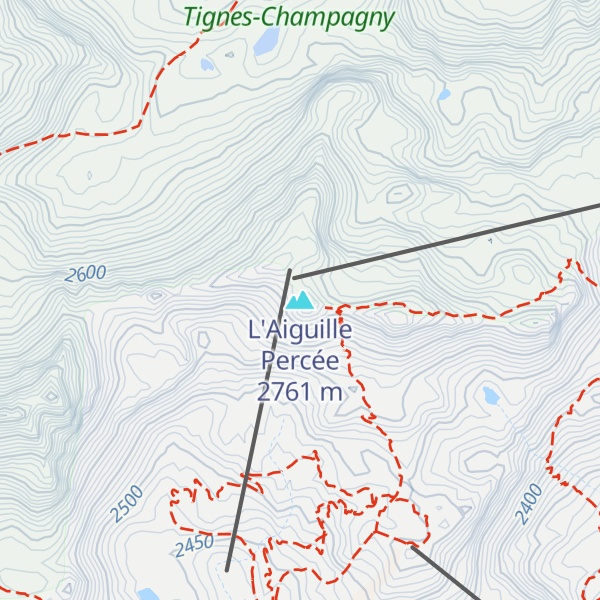 Map of L'Aiguille Percée
