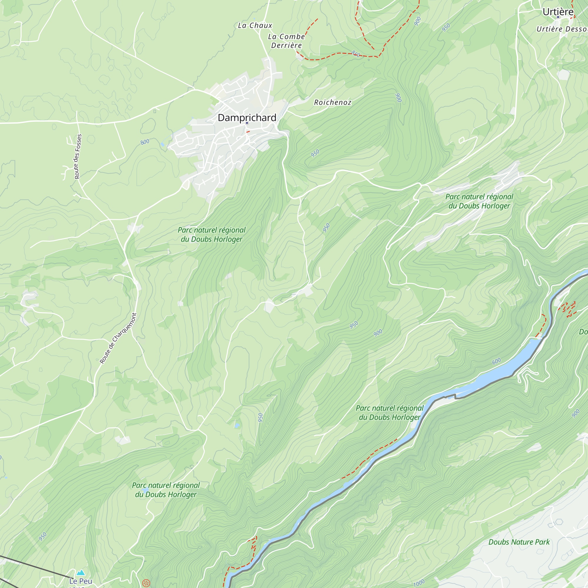 Refuge de la Montée map
