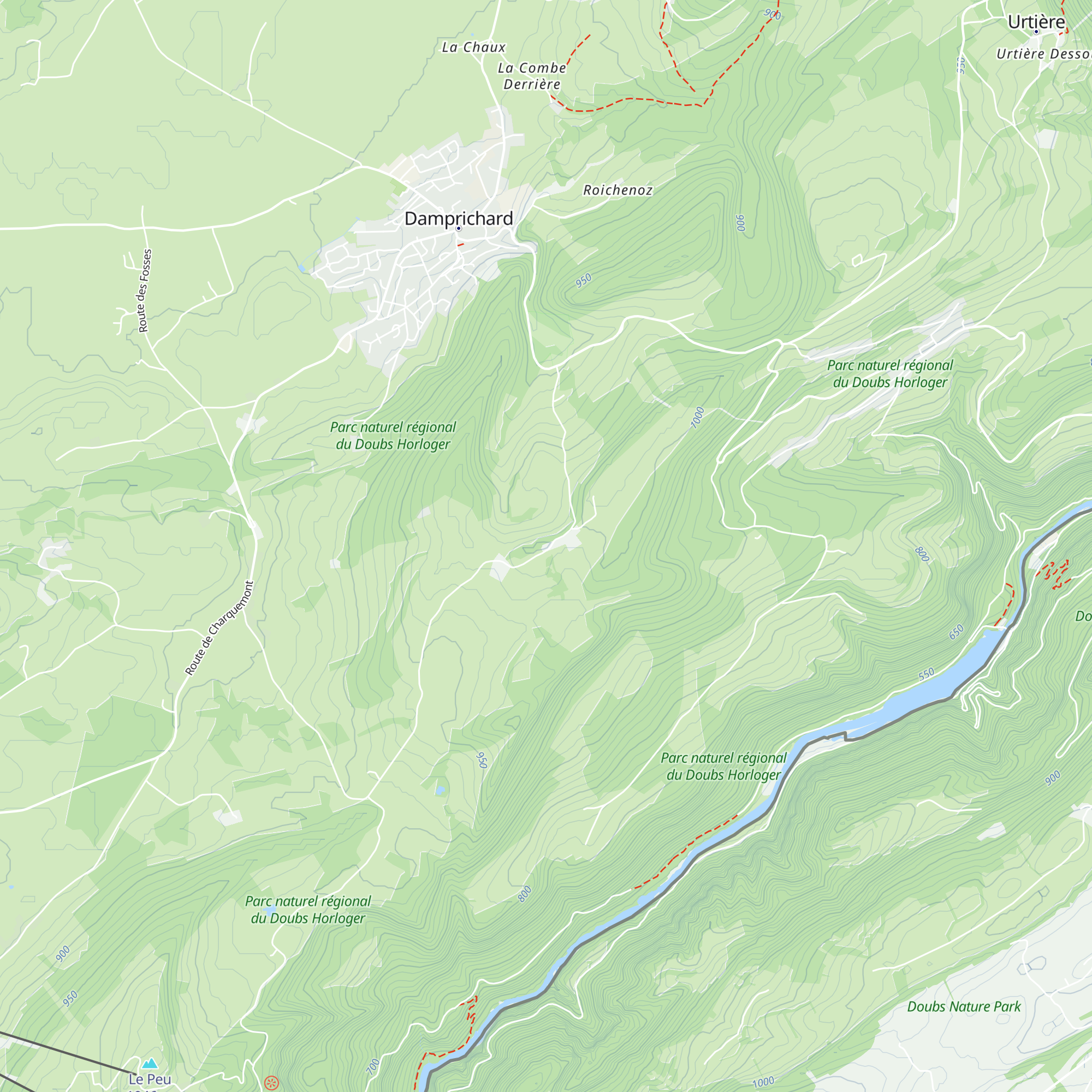 Refuge de la Montée map