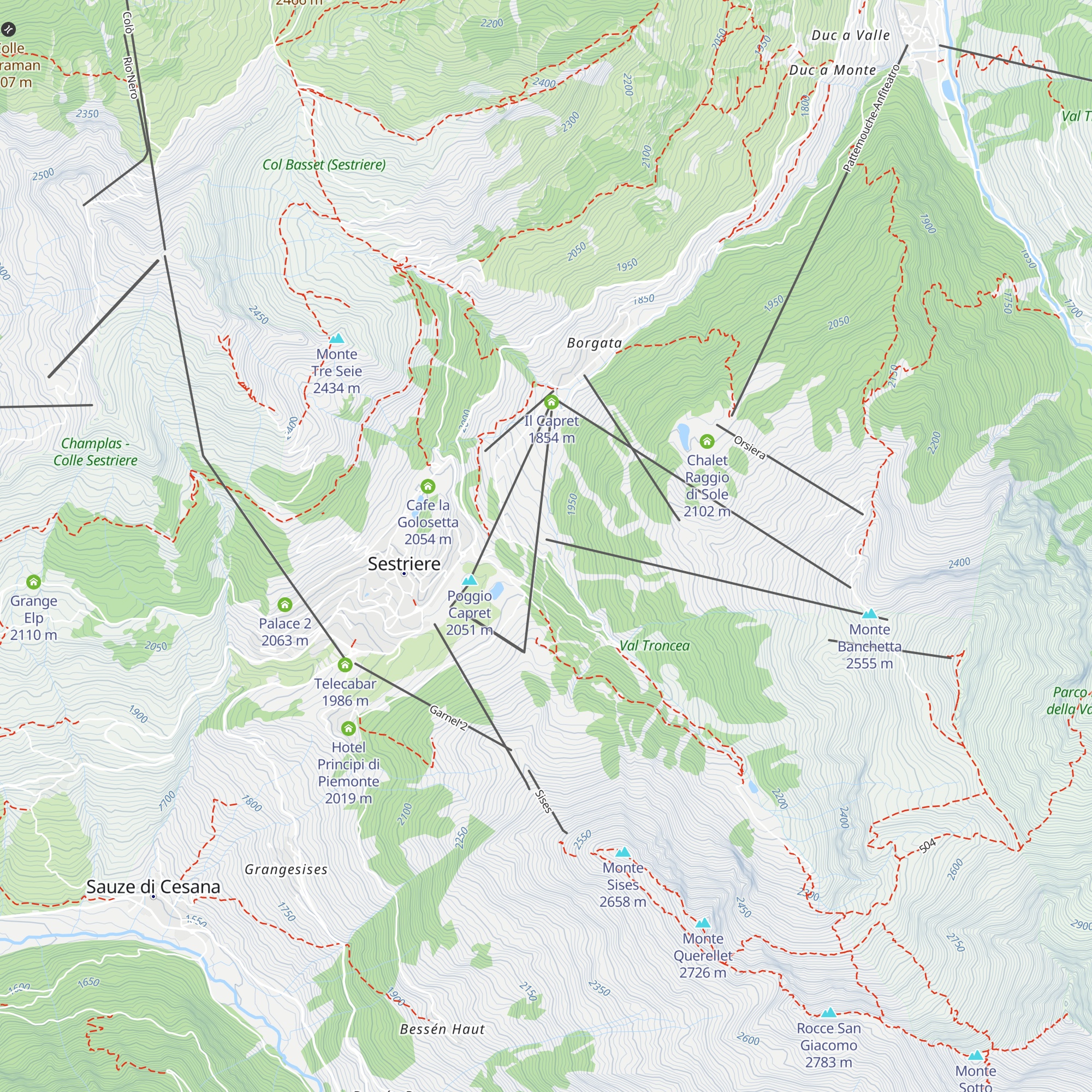 Da Casse map
