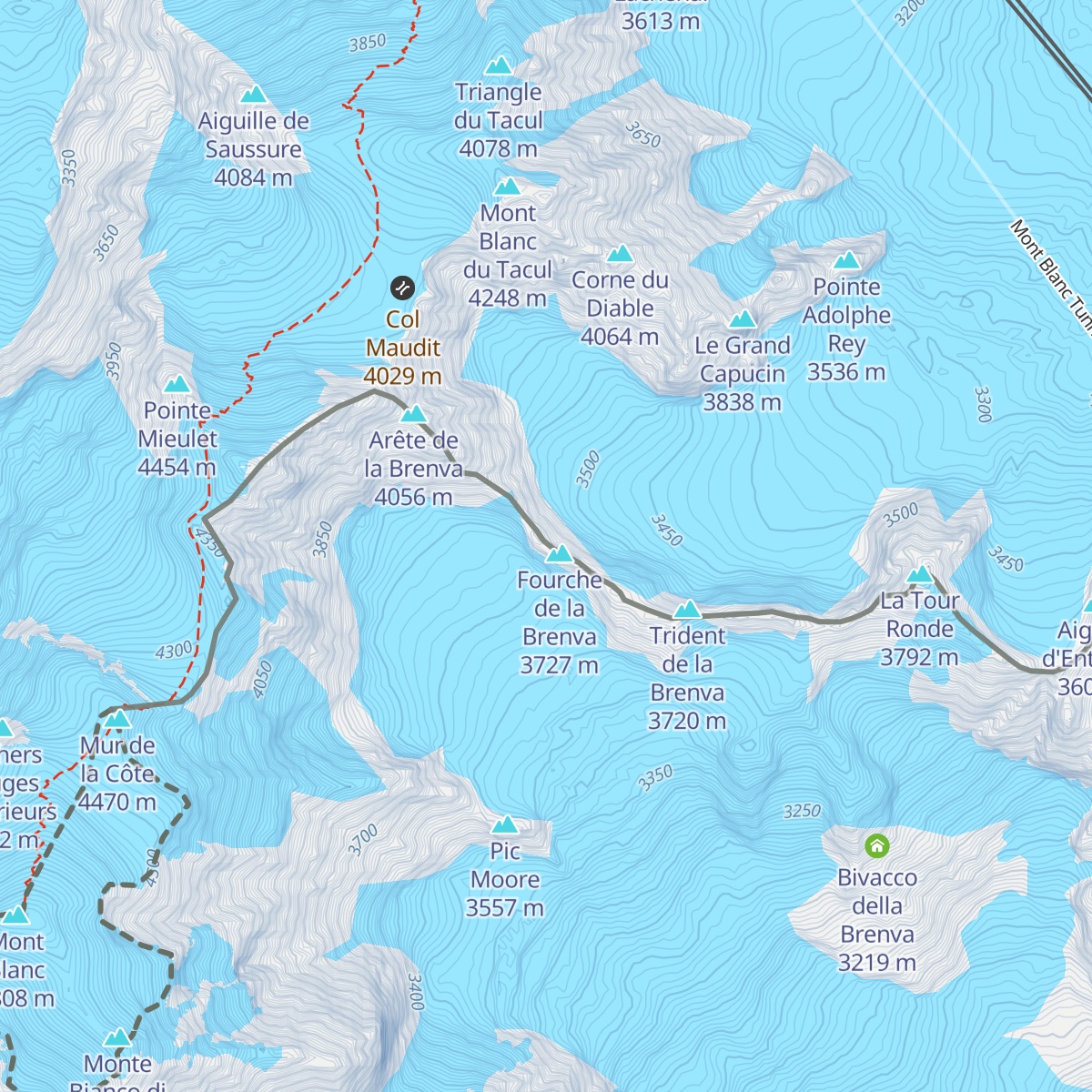 Bivacco Alberico e Borgna map