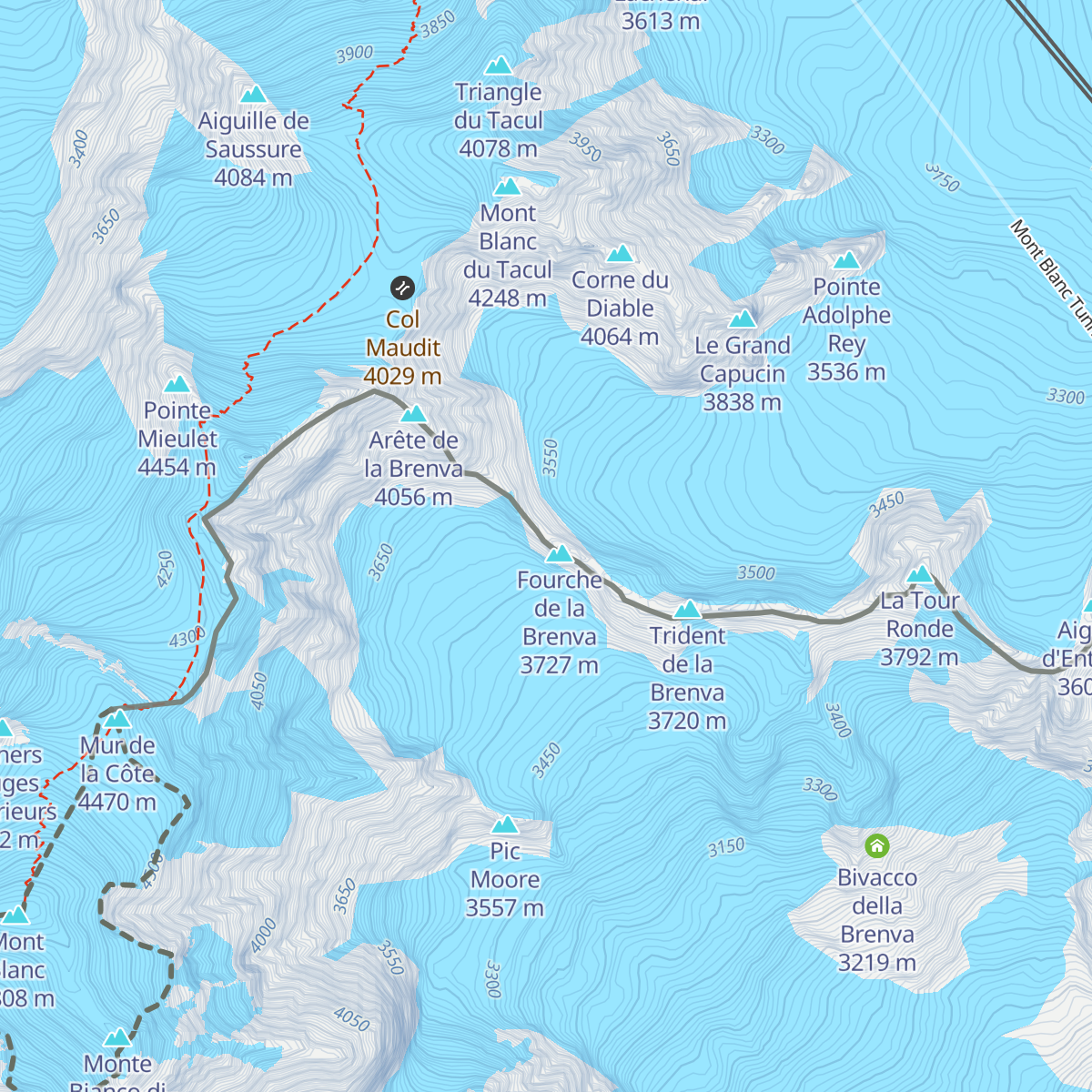 Bivacco Alberico e Borgna map