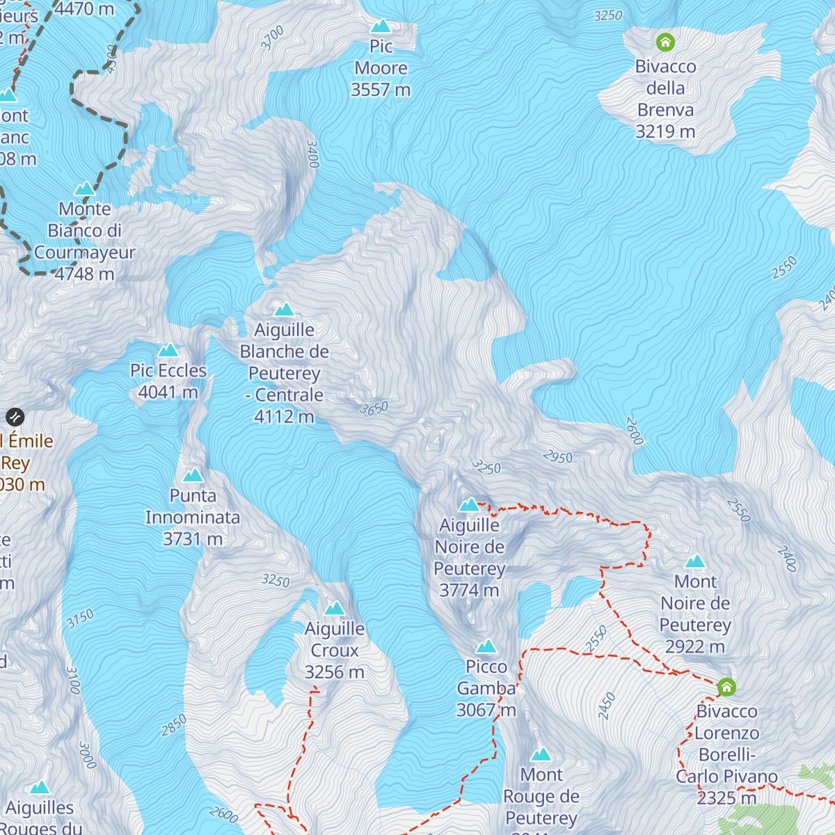 Bivacco Piero Craveri map
