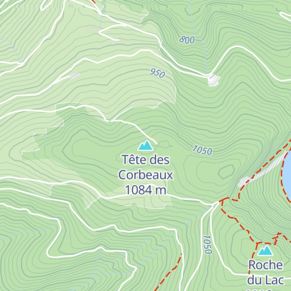 Map of Tête des Corbeaux