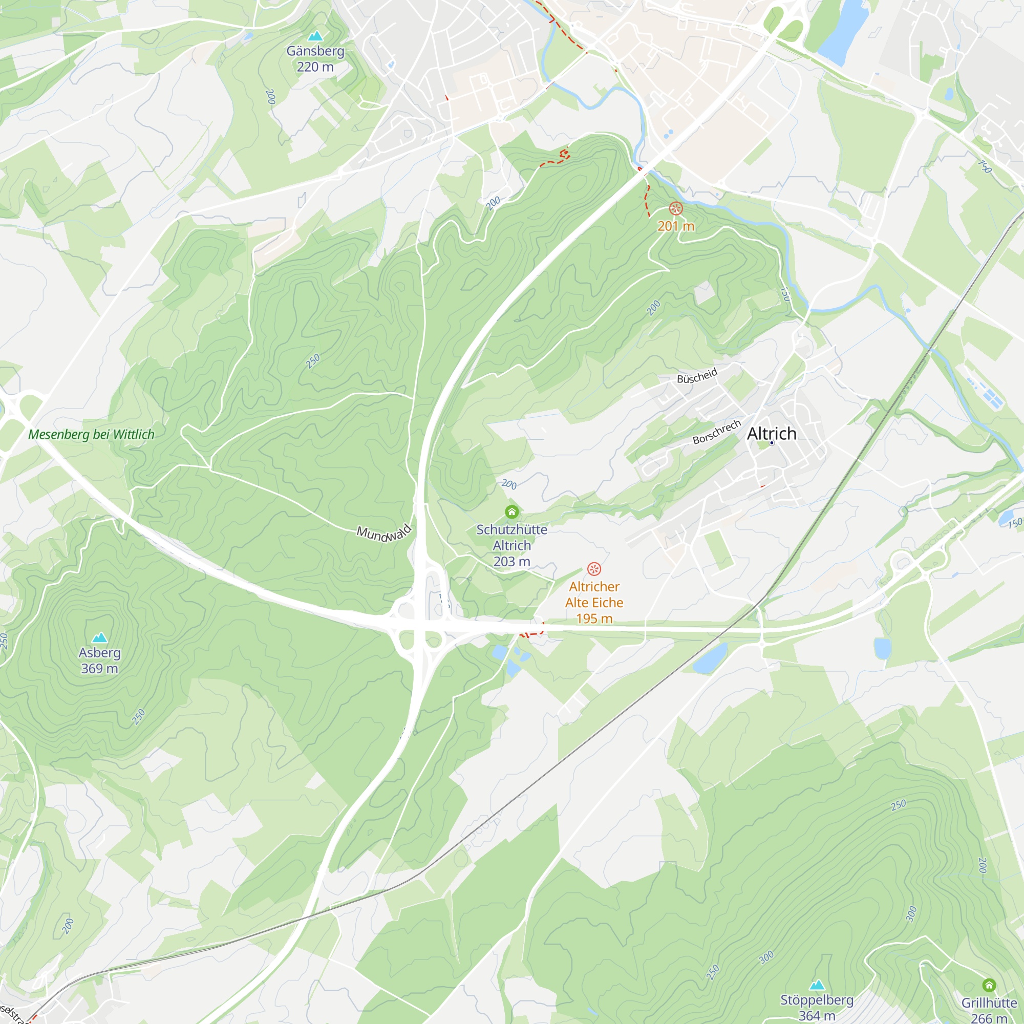 Schutzhütte Altrich map